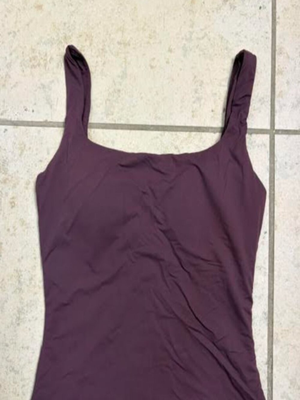Darong Women's Bra-Free Tank Top Small Purple Padded Double Layered NWOT
